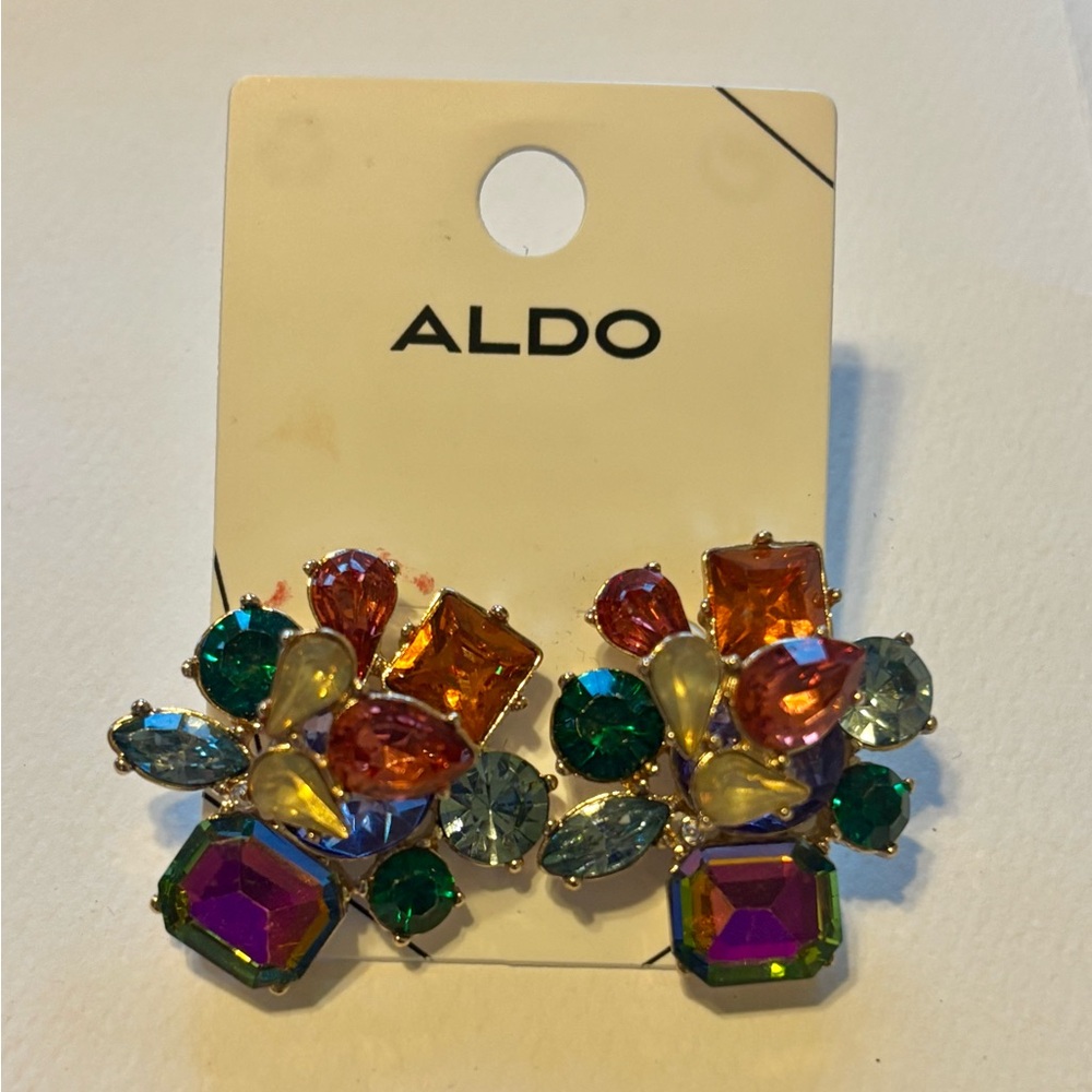 ALDO Multicolor Gemstone Statement Earrings